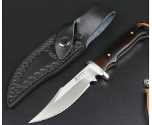 Ebony Handle High Hardness Camping Outdoor EDC Fixed Blade Hunting Knife UD406553